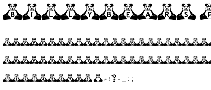 BillyBears Panda font